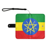 Ethiopia Flag Flip Leather Purse for Mobile Phone/Large - Conscious Apparel Store