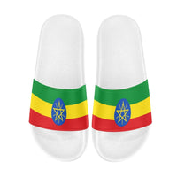 Ethiopia Flag Women's Slide Sandals - Conscious Apparel Store