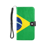 Brazil Flag Flip Leather Purse for Mobile Phone/Large