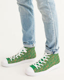 Green Hieroglyphics Men's Hightop Canvas Shoe - Conscious Apparel Store