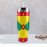 Grenada Flag 40oz Tumbler with Black Handle - Conscious Apparel Store