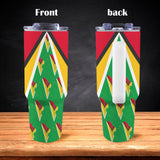 Guyana Flag 40oz Tumbler with White Handle - Conscious Apparel Store