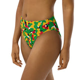 Guyana Flag Camo high - waisted bikini bottom - Conscious Apparel Store