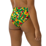 Guyana Flag Camo high - waisted bikini bottom - Conscious Apparel Store