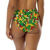 Guyana Flag Camo high - waisted bikini bottom - Conscious Apparel Store