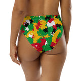 Guyana Flag Camo high - waisted bikini bottom - Conscious Apparel Store