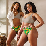 Guyana Flag Camo high - waisted bikini bottom - Conscious Apparel Store