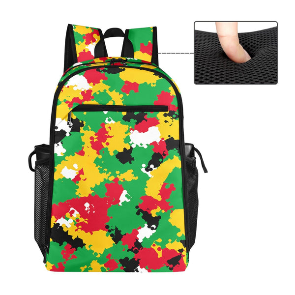 Guyana Flag Camo Leisure Sports Backpack - Conscious Apparel Store