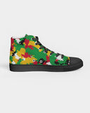 Guyana Flag Camo Men's Hightop Canvas Shoe - Black - Conscious Apparel Store