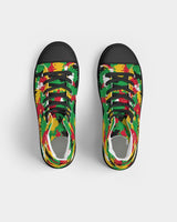 Guyana Flag Camo Men's Hightop Canvas Shoe - Black - Conscious Apparel Store