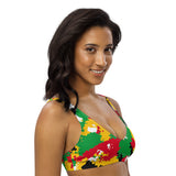 Guyana Flag Camo padded bikini top - Conscious Apparel Store