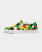 Guyana Flag Camo Women's Slip - On Canvas Shoe - Conscious Apparel Store