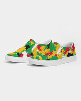 Guyana Flag Camo Women's Slip - On Canvas Shoe - Conscious Apparel Store