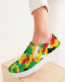 Guyana Flag Camo Women's Slip - On Canvas Shoe - Conscious Apparel Store