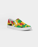 Guyana Flag Camo Women's Slip - On Canvas Shoe - Conscious Apparel Store