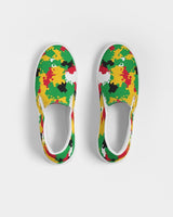 Guyana Flag Camo Women's Slip - On Canvas Shoe - Conscious Apparel Store