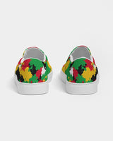 Guyana Flag Camo Women's Slip - On Canvas Shoe - Conscious Apparel Store