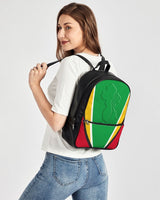 Guyana Flag Camouflage Classic Faux Leather Backpack - Conscious Apparel Store