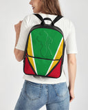 Guyana Flag Camouflage Classic Faux Leather Backpack - Conscious Apparel Store