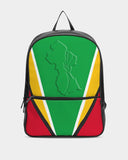 Guyana Flag Camouflage Classic Faux Leather Backpack - Conscious Apparel Store