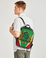Guyana Flag Classic Faux Leather Backpack - Conscious Apparel Store