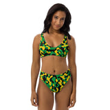 Jamaica Flag Camo high - waisted bikini - Conscious Apparel Store