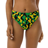 Jamaica Flag Camo high - waisted bikini bottom - Conscious Apparel Store