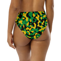 Jamaica Flag Camo high - waisted bikini bottom - Conscious Apparel Store