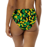 Jamaica Flag Camo high - waisted bikini bottom - Conscious Apparel Store