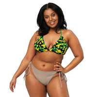 Jamaica Flag Camo string bikini top - Conscious Apparel Store