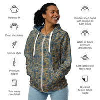 Nubia Ankh Cross (Blue) Unisex zip hoodie (6Colors Available) - Conscious Apparel Store