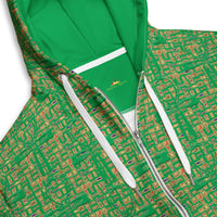 Nubia Ankh Cross (Green) Unisex zip hoodie (6Colors Available) - Conscious Apparel Store