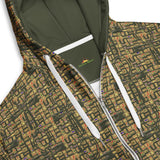 Nubia Ankh Cross (Olive) Unisex zip hoodie (6Colors Available) - Conscious Apparel Store