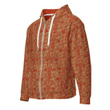 Nubia Ankh Cross (Red - Rust) Unisex zip hoodie (6Colors Available) - Conscious Apparel Store