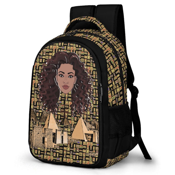 Nubia Girl (Black) Casual Backpack - Conscious Apparel Store