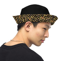 Nubia Hieroglyphics (Black) Reversible bucket hat - Conscious Apparel Store