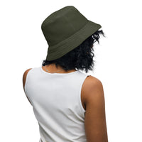 Nubia Hieroglyphics (Olive) Reversible bucket hat - Conscious Apparel Store