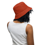 Nubia Hieroglyphics (Red-Rust) Reversible bucket hat - Conscious Apparel Store