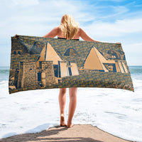 Nubia Pyramids (Blue) Beach Towel (6 Colors Available) - Conscious Apparel Store