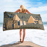 Nubia Pyramids (Blue) Beach Towel (6 Colors Available) - Conscious Apparel Store