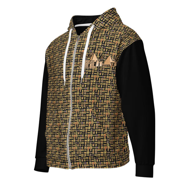 Nubia Pyramids II (Black) Unisex zip hoodie (6Colors Available) - Conscious Apparel Store