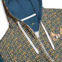 Nubia Pyramids II (Blue) Unisex zip hoodie (6Colors Available) - Conscious Apparel Store