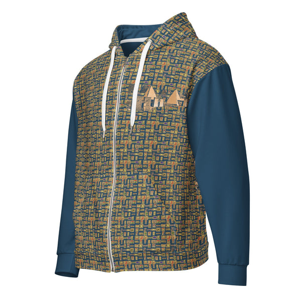 Nubia Pyramids II (Blue) Unisex zip hoodie (6Colors Available) - Conscious Apparel Store