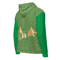 Nubia Pyramids II (Green) Unisex zip hoodie (6Colors Available) - Conscious Apparel Store