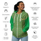 Nubia Pyramids II (Green) Unisex zip hoodie (6Colors Available) - Conscious Apparel Store