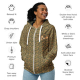 Nubia Pyramids (Olive) Unisex zip hoodie (6Colors Available) - Conscious Apparel Store