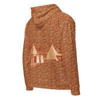 Nubia Pyramids (Red - Rust) Unisex zip hoodie (6Colors Available) - Conscious Apparel Store