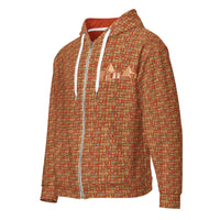 Nubia Pyramids (Red - Rust) Unisex zip hoodie (6Colors Available) - Conscious Apparel Store