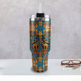 Nubian III 40oz Tumbler with Black Handle - Conscious Apparel Store