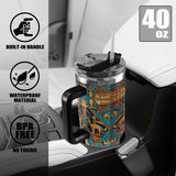 Nubian III 40oz Tumbler with Black Handle - Conscious Apparel Store